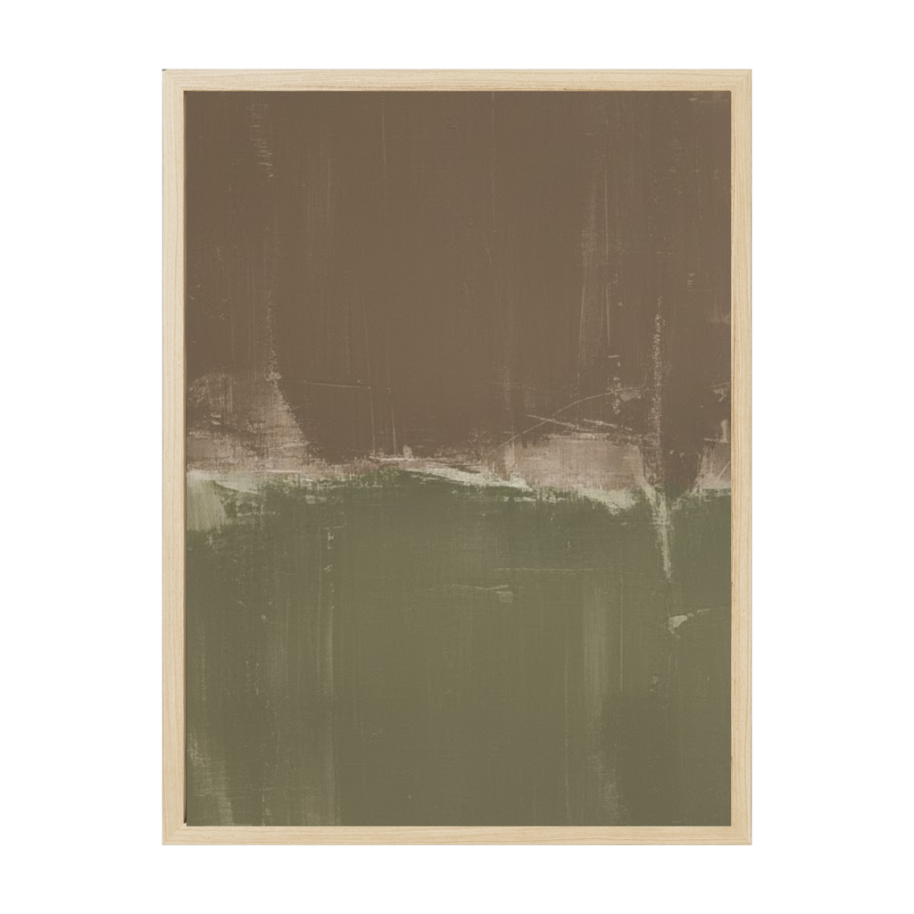 Japandi minimalist abstract print with clean neutral forms expressing timeless simplicity, ideal for serene and modern home décor.