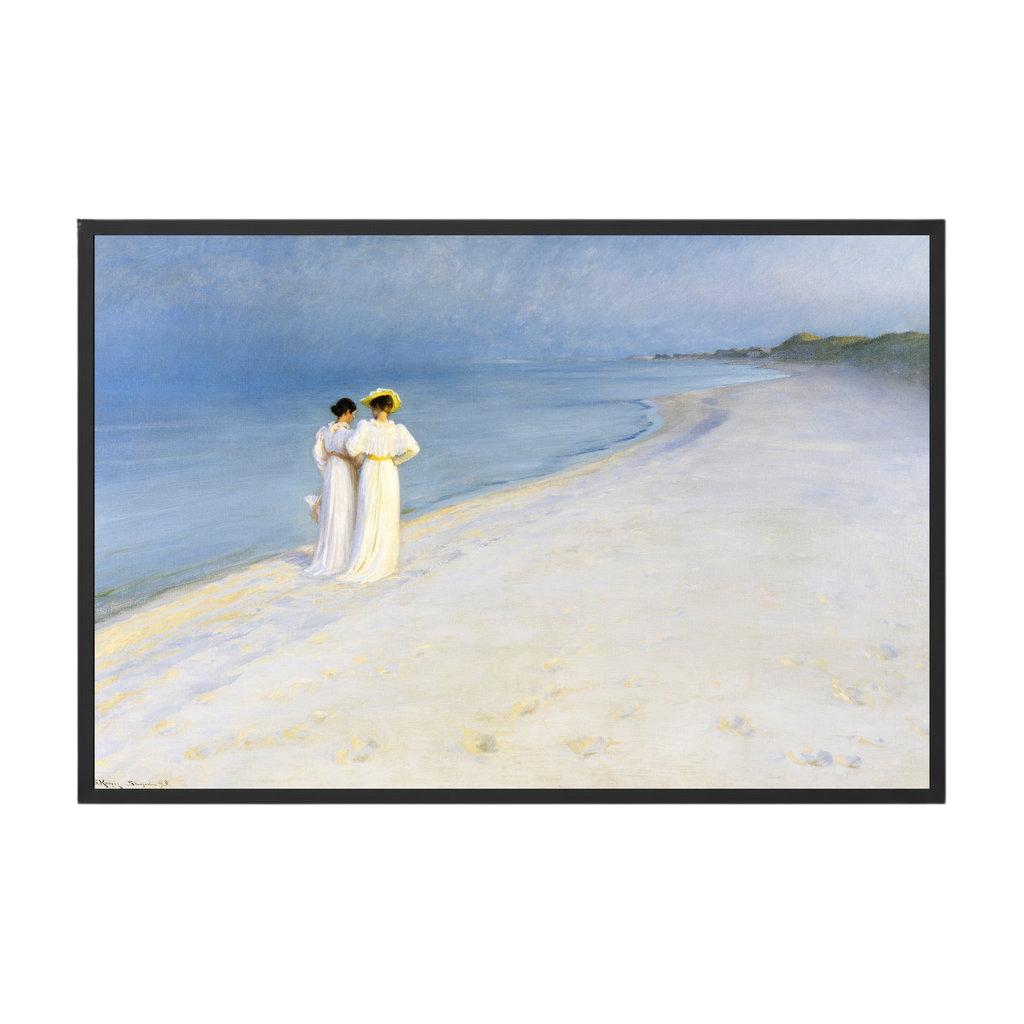 Summer evening on skagen's beach landscape art