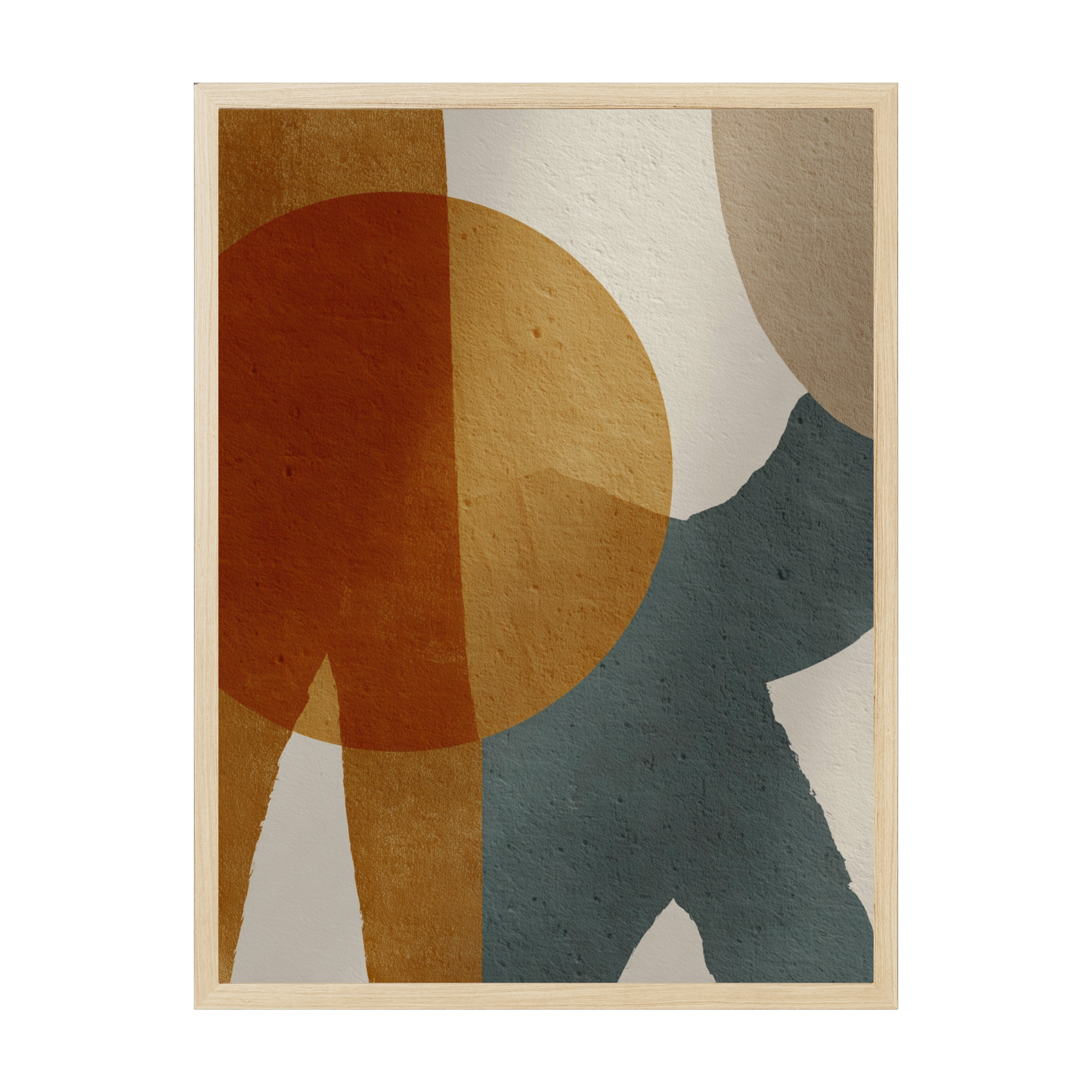 Serene Japandi abstract art featuring gentle washes of calming neutral color, minimalist modern wall décor for peaceful spaces.