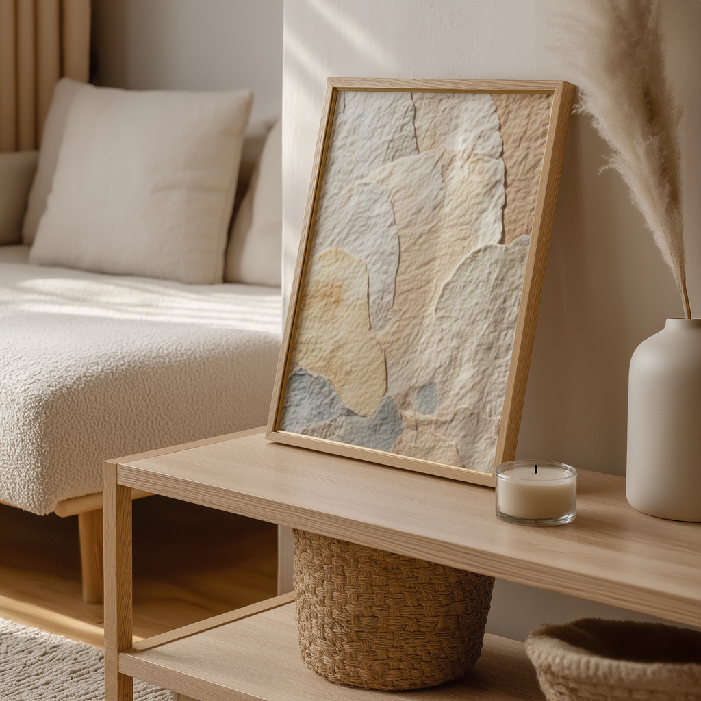 Abstract Art Print | Scandi | Pastel Sky (16" x 20")